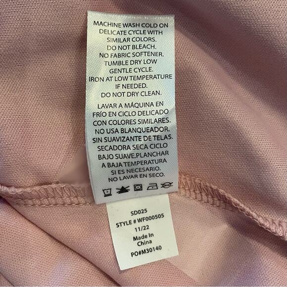 Wildfox NWOT Blair Deep V Ruffle Soft Abstract Watercolor Dress - M - Picture 11 of 12